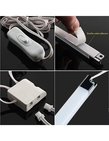 Barras de Luz LED Cefrank 29.97cm 6000K Blanco Frío - 4 Piezas Barras de Luz LED Cefrank 29.97cm 6000K Blanco Frío - 4 Piezas