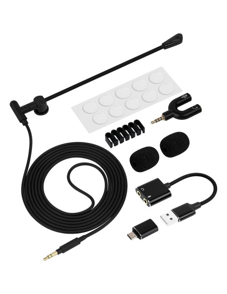 Micrófono Boom GEEKRIA para Auriculares - Compatible con PC y Consolas