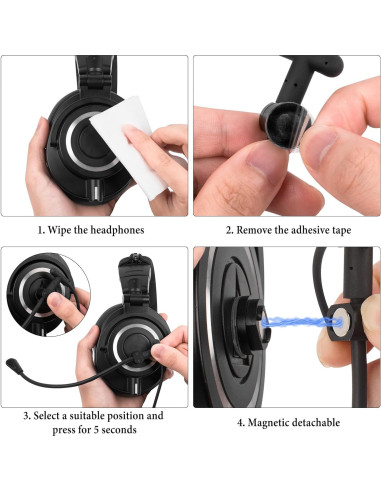 Micrófono Boom GEEKRIA para Auriculares - Compatible con PC y Consolas