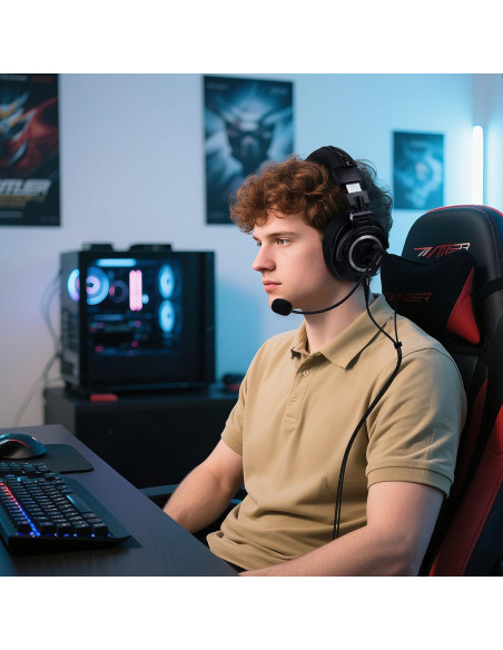 Micrófono Boom GEEKRIA para Auriculares - Compatible con PC y Consolas