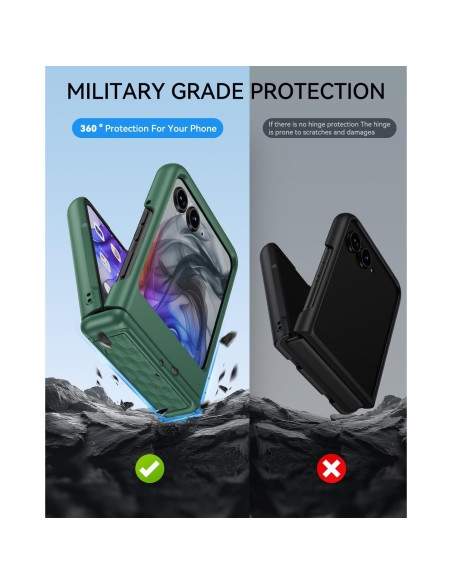 Funda a Prueba de Golpes para Motorola Razr 2024/2025 Verde