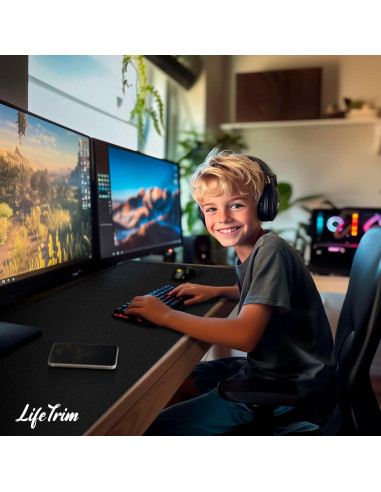 Alfombrilla de Ratón XXL LifeTrim 58.42x139.7cm Negra 5mm