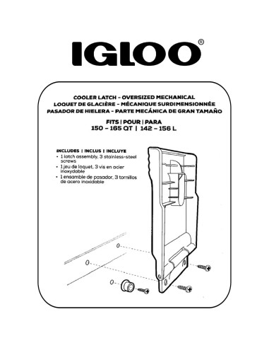 Cierre Mecánico Sobredimensionado Igloo para Enfriadores 150-165 QT
