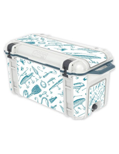 Piel de Vinilo MightySkins para Enfriador OtterBox 65 qt - Cebos Teal