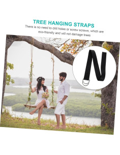 Cintas de Hamaca BESPORTBLE 2 Piezas Alta Resistencia 200 cm 2