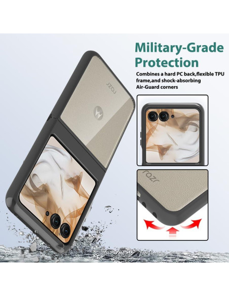 Funda Cristal Transparente Motorola Razr 2024 - TPU y PC Funda Cristal Transparente Motorola Razr 2024 - TPU y PC