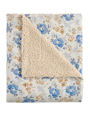 Manta Tasha Polizzi Paseo Road 127x152 cm Floral Azul Amarillo