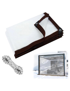 Lona Impermeable Transparente FFKQBH 1.0x2.0m para Exteriores