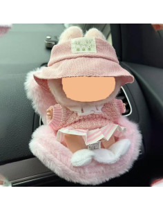 Asiento de Coche para Muñecas LIFETWINKLES Rosa 15.24x11.43cm 2