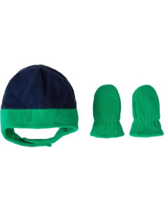 Conjunto de gorro y manoplas Nike para bebés - Talla única - Azul/Verde 2