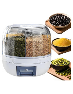 Contenedor de Almacenamiento de Granos Wnnideo 13L 6 Compartimentos