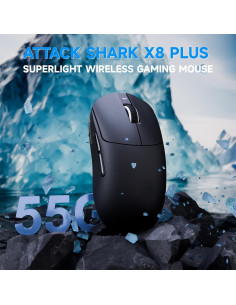 Ratón Gaming Inalámbrico ATTACK SHARK X8Plus 55g 40K DPI 2
