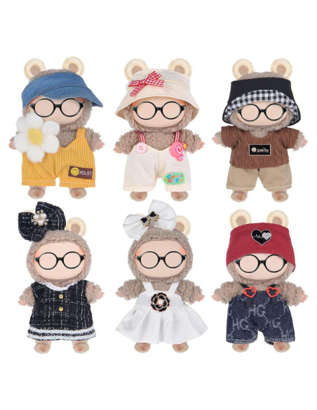 Conjunto de Ropa para Muñecas de Peluche 17cm ebuddy - 6 Atuendos