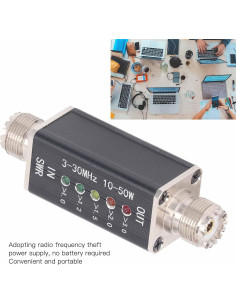 Medidor de Onda Estacionaria Eujgoov 10-50W LED 3-30MHz 2