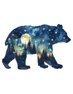 Rompecabezas de Madera Jigfoxy Oso Astral 100 Piezas 19.9x15.6cm