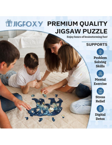 Rompecabezas de Madera Jigfoxy Oso Astral 100 Piezas 19.9x15.6cm