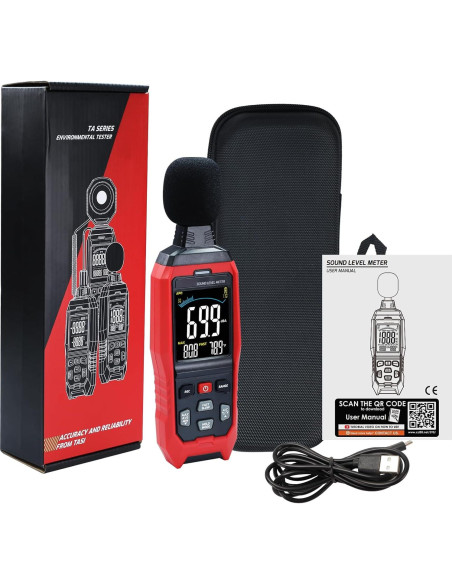 Medidor de Decibelios DANOPLUS DP-390R3 30-130dB con Alarma