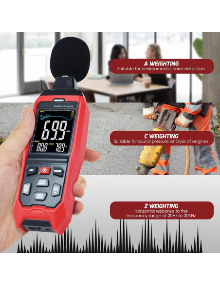 Medidor de Decibelios DANOPLUS DP-390R3 30-130dB con Alarma