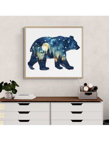 Rompecabezas de Madera Jigfoxy Oso Astral 100 Piezas 19.9x15.6cm