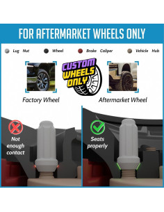 Tuercas de Rueda 20 Pcs 1/2"-20 Negro Cromo para Camiones 2