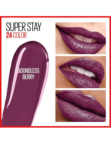 Labial Líquido Maybelline SuperStay 24 Berry Infinito 2.36 ml