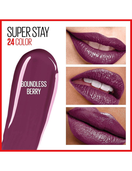 Labial Líquido Maybelline SuperStay 24 Berry Infinito 2.36 ml Labial Líquido Maybelline SuperStay 24 Berry Infinito 2.36 ml
