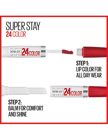 Labial Líquido Maybelline SuperStay 24 Berry Infinito 2.36 ml