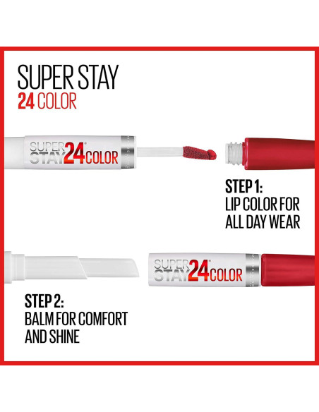 Labial Líquido Maybelline SuperStay 24 Berry Infinito 2.36 ml Labial Líquido Maybelline SuperStay 24 Berry Infinito 2.36 ml