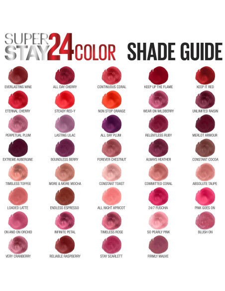 Labial Líquido Maybelline SuperStay 24 Berry Infinito 2.36 ml Labial Líquido Maybelline SuperStay 24 Berry Infinito 2.36 ml