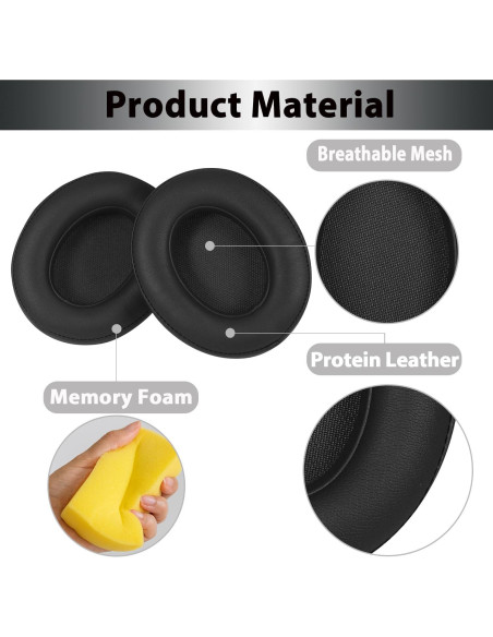 Almohadillas de Reemplazo para Auriculares Beats Studio 2/3 - Negro Almohadillas de Reemplazo para Auriculares Beats Studio 2/3 - Negro