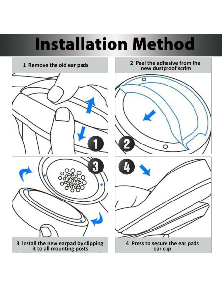 Almohadillas de Reemplazo para Auriculares Beats Studio 2/3 - Negro Almohadillas de Reemplazo para Auriculares Beats Studio 2/3 - Negro