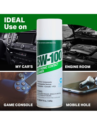 Limpiador de Contactos Electrónicos BW-100 - 225g No Inflamable