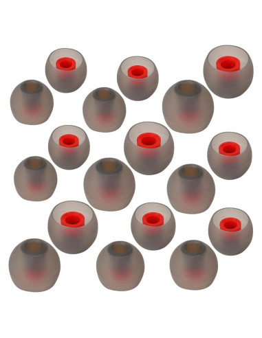 Puntas de Silicona para Auriculares In-Ear 9 Pares SML Gris/Rojo