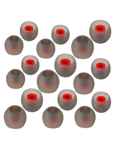 Puntas de Silicona para Auriculares In-Ear 9 Pares SML Gris/Rojo