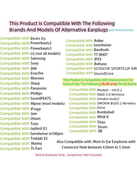 Puntas de Silicona para Auriculares In-Ear 9 Pares SML Gris/Rojo