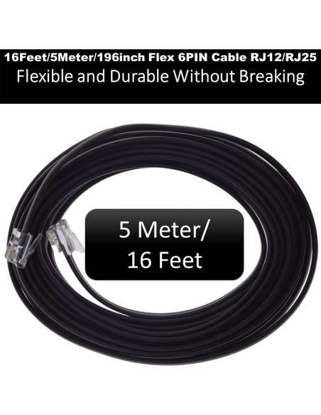 Cable Flex de 15 Pies Xtenzi XT91635 6 Pines para Amplificadores Pioneer