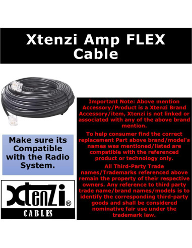 Cable Flex de 15 Pies Xtenzi XT91635 6 Pines para Amplificadores Pioneer