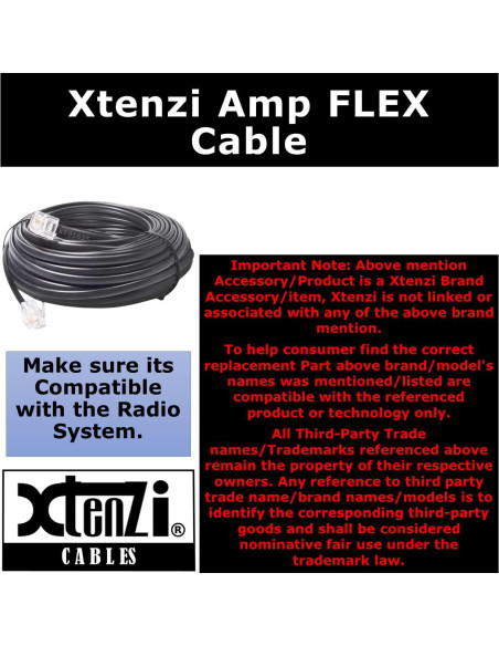 Cable Flex de 15 Pies Xtenzi XT91635 6 Pines para Amplificadores Pioneer