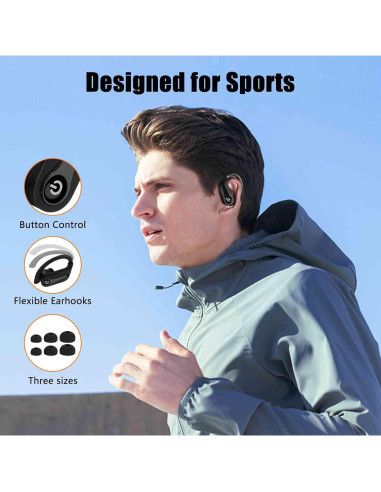 Auriculares Inalámbricos UrbanX Challenger - 200H, IPX7, Bluetooth 5.3