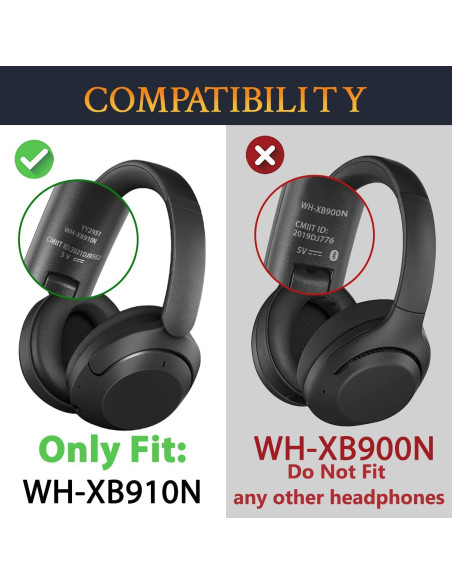 Almohadillas de Piel de Cordero SOULWIT para Sony WH-XB910N