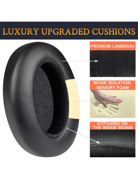 Almohadillas de Piel de Cordero SOULWIT para Sony WH-XB910N