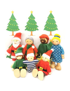 Casa de Muñecas Hystyle 7 Muñecos de Madera para Jugar 2