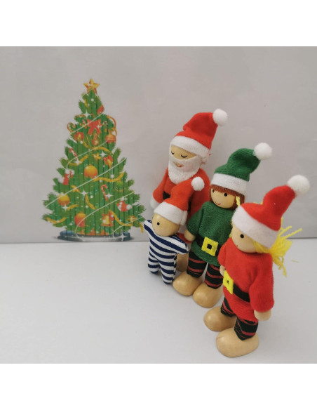 Casa de Muñecas Hystyle 7 Muñecos de Madera para Jugar