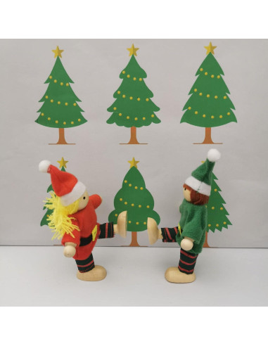 Casa de Muñecas Hystyle 7 Muñecos de Madera para Jugar