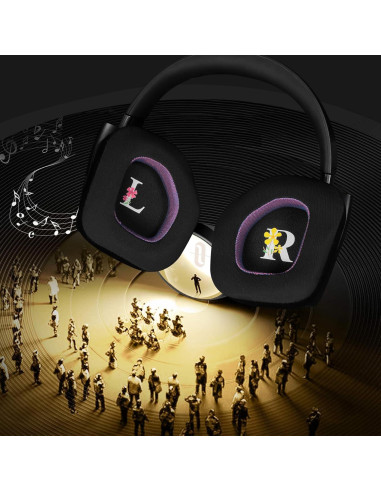 Almohadillas de Gel Mágico Jomwag para Alienware AW988 - Negro/Púrpura