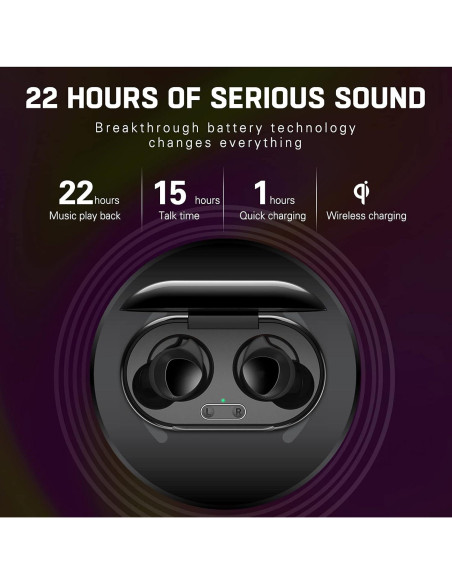 Auriculares Inalámbricos UrbanX Street Buds Plus - Bluetooth - Negro