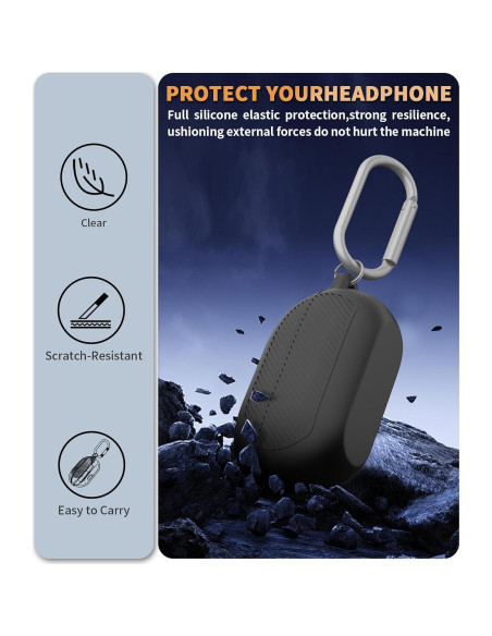 Funda de Silicona WADVCU para Beats Solo Buds - Negro Funda de Silicona WADVCU para Beats Solo Buds - Negro