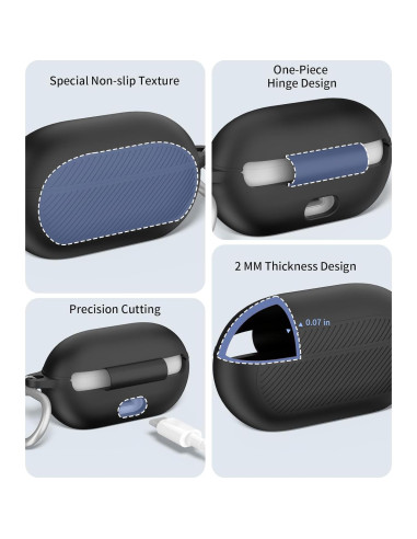 Funda de Silicona WADVCU para Beats Solo Buds - Negro