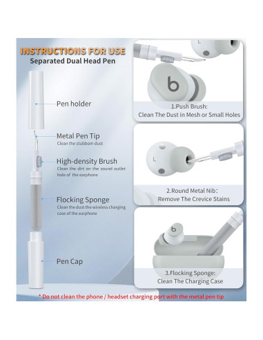 Funda de Silicona WADVCU para Beats Solo Buds - Negro