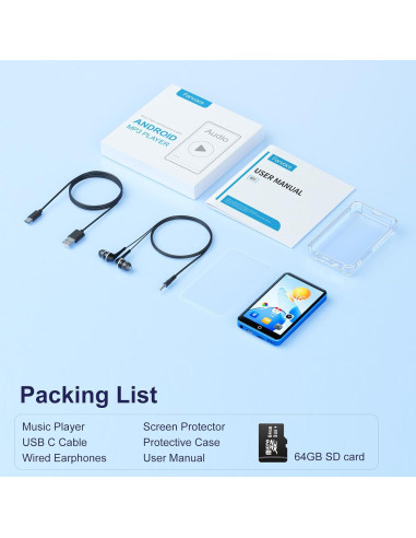 Reproductor MP3 80GB Bluetooth Fanvace M31 Pantalla Táctil